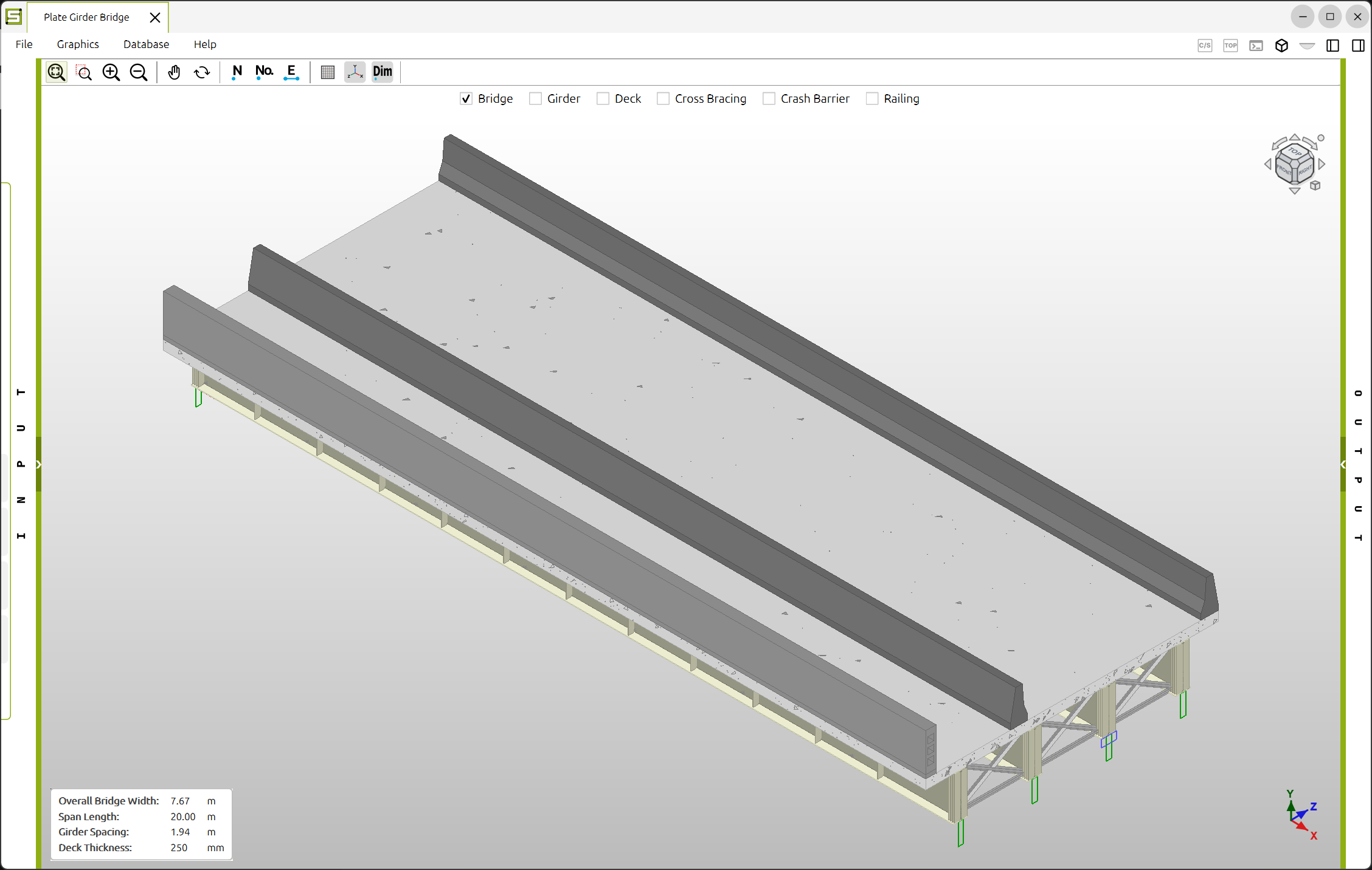 OsdagBridge 3D CAD model view