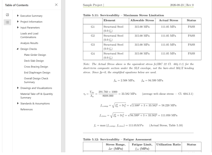 OsdagBridge report preview